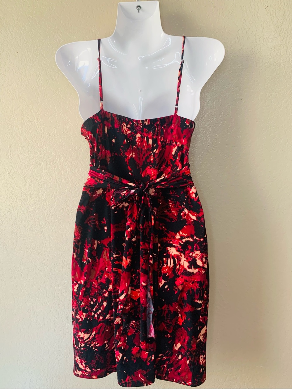 SPEECHLESS Y2K Floral Burgundy Tie Back Babydoll Romantic Goth Dress Size L - Picture 3 of 8